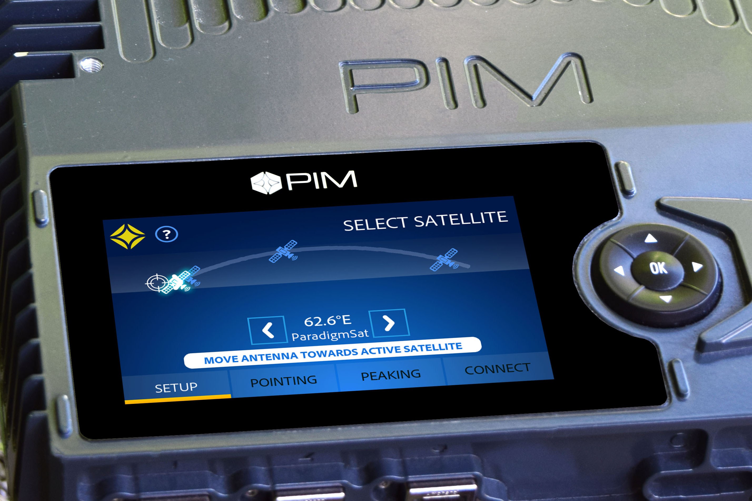 Select Satellite on PIM screen